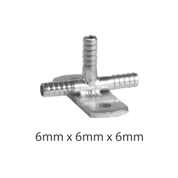 Andale Micro Matic stainless steel barbed over head gas bracket join for gas tube adaptor