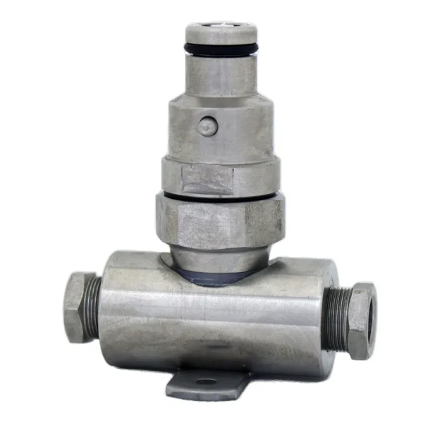 Andale Micro Matic Universal Trunk Crosshead fitted with 3/4" Pinvalve adaptor in stainless steel