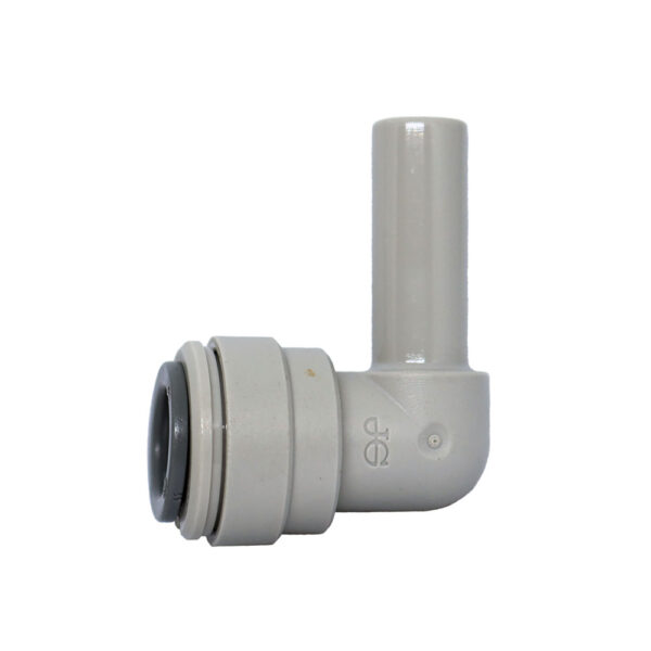 3/8" to 3/8" Stem Elbow - John Guest Fitting Andale Micro Matic 3/8" to 3/8" Stem Elbow John Guest fitting to fit a tube to a hose draught beer line fitting available to purchase in Australia